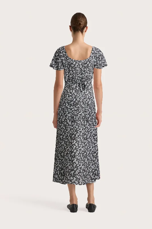 Aurelie Midi Dress Leilani Charred Navy