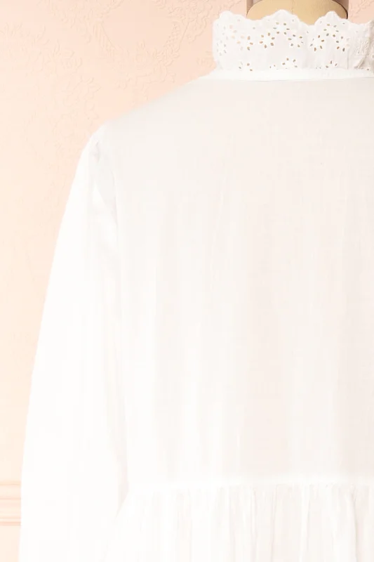 Doriane | White Cotton Nightgown