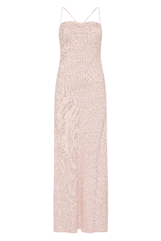 Lusia Midi Dress Oliander Blush