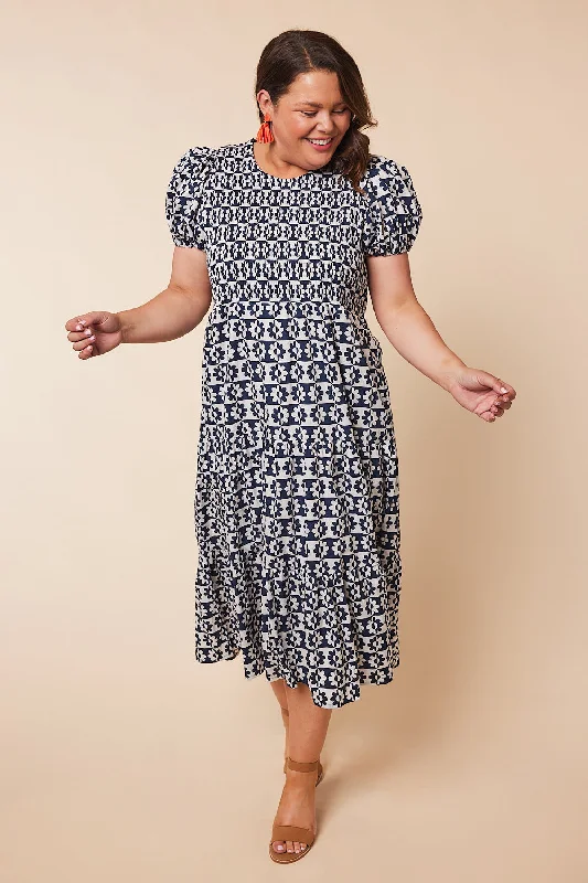 Minden Shirred Dress in Summer Vacay