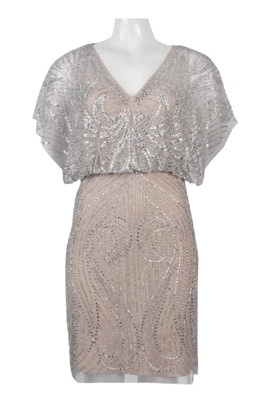 Aidan Mattox - Sequined Blouson Short Dress MD1E200692