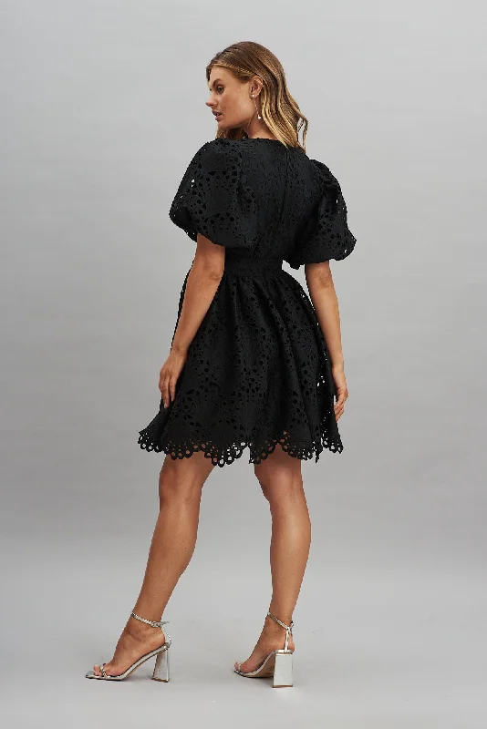 Ballerina Dress In Black Lace