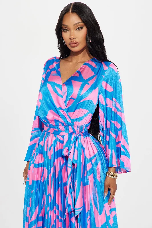 Cape Cod Getaway Maxi Dress - Pink/combo