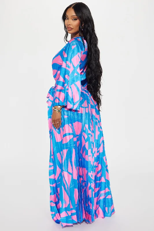 Cape Cod Getaway Maxi Dress - Pink/combo