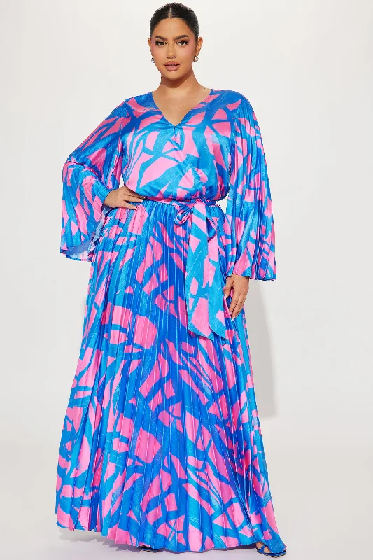 Cape Cod Getaway Maxi Dress - Pink/combo