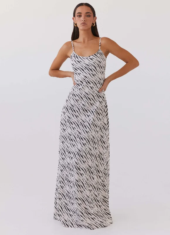 Carol Maxi Slip Dress - Pebble