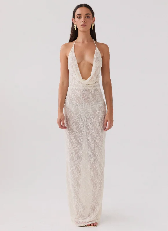 Champagne Coastline Maxi Dress - Ivory