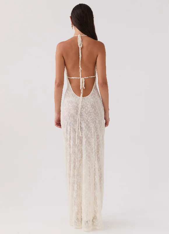 Champagne Coastline Maxi Dress - Ivory