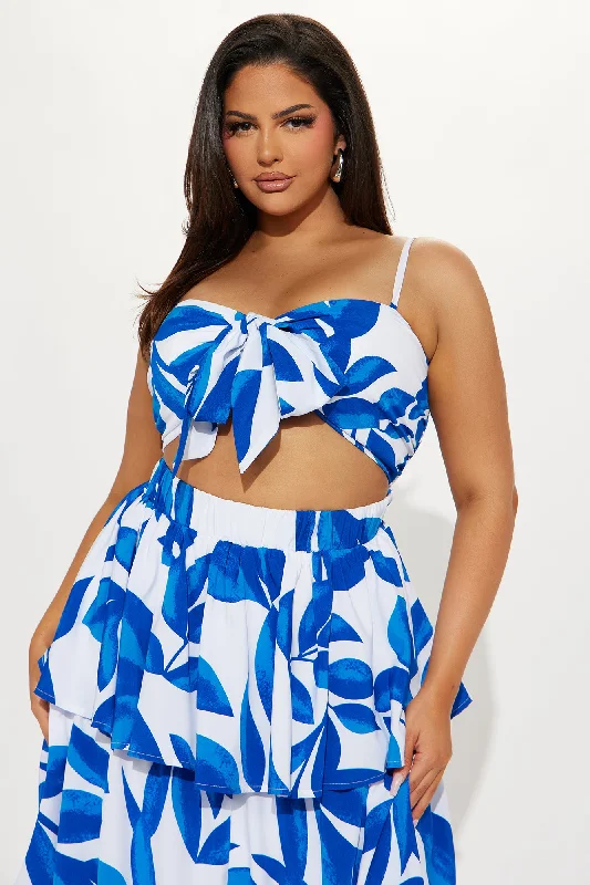 Daniella Tiered Maxi Dress - Royal/combo