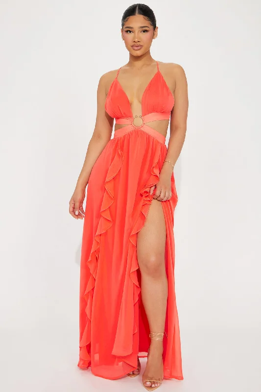 Endless Affection Maxi Dress - Coral