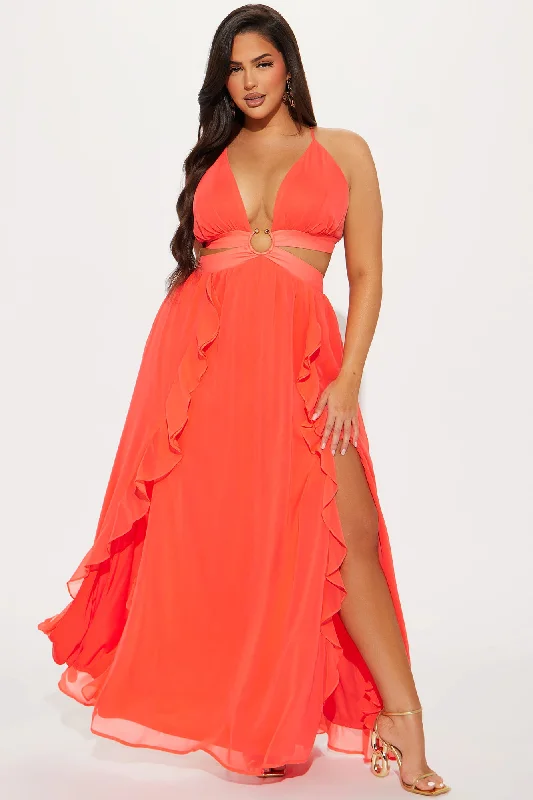 Endless Affection Maxi Dress - Coral