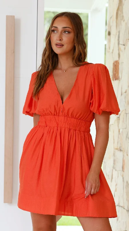 Erin Mini Dress - Melon