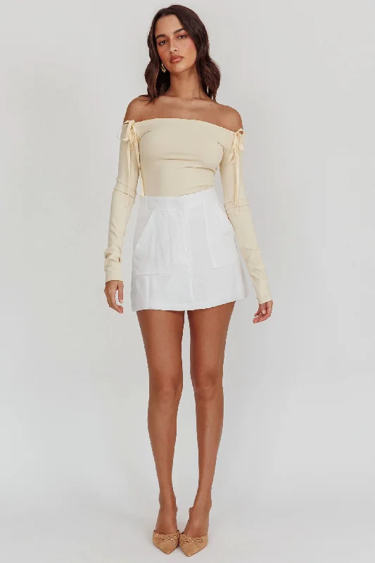 Euphoria Linen Skort White