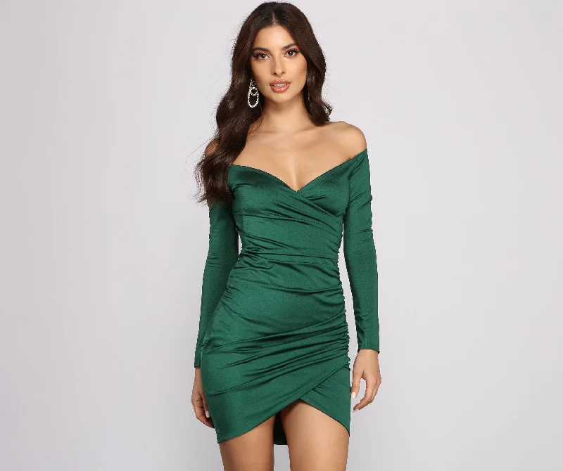 Feelin' Luxe Off-The-Shoulder Mini Dress