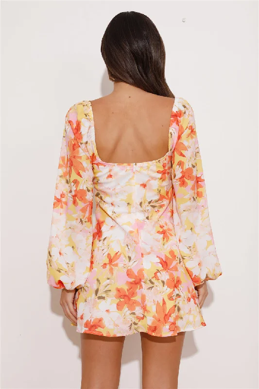 Flowy Lava Dress Orange