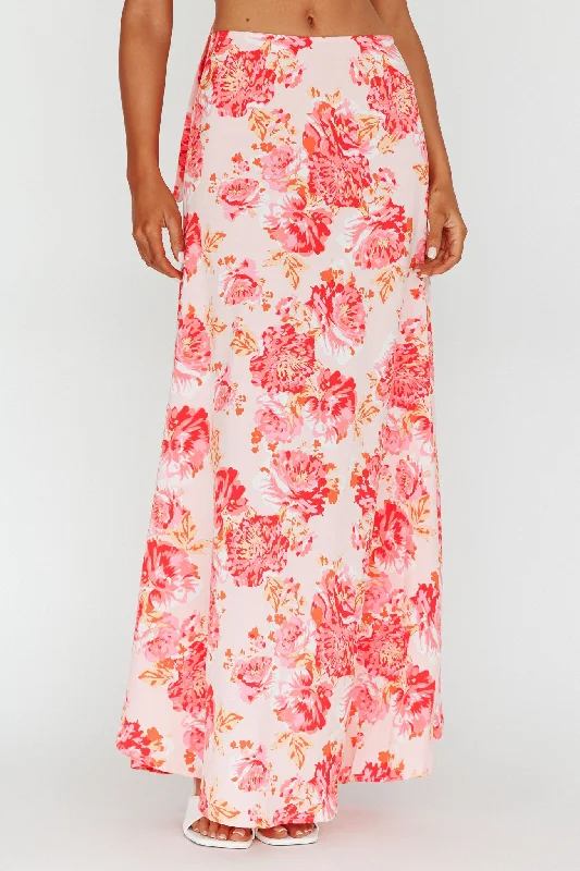 Gabbi Maxi Skirt Floral Print Pink