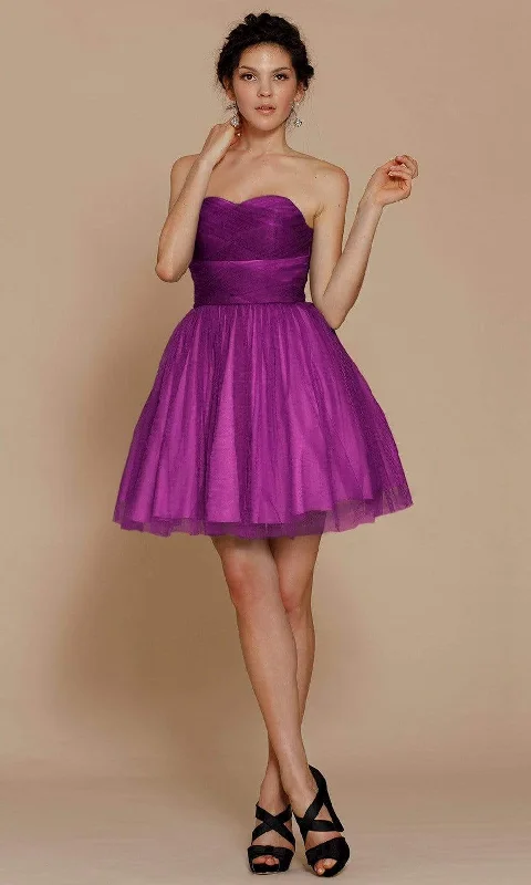 J'Adore Dresses - J5081 Ruched Bodice Fit and Flare Tulle Dress