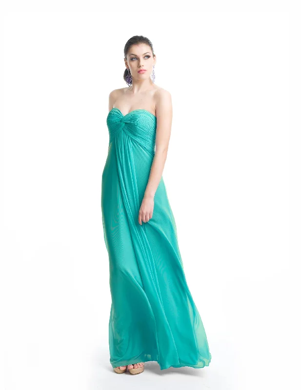 J'Adore Dresses - J5082 Strapless Knot Accented Empire Long Gown