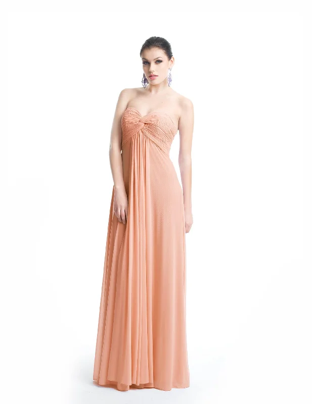 J'Adore Dresses - J5082 Strapless Knot Accented Empire Long Gown