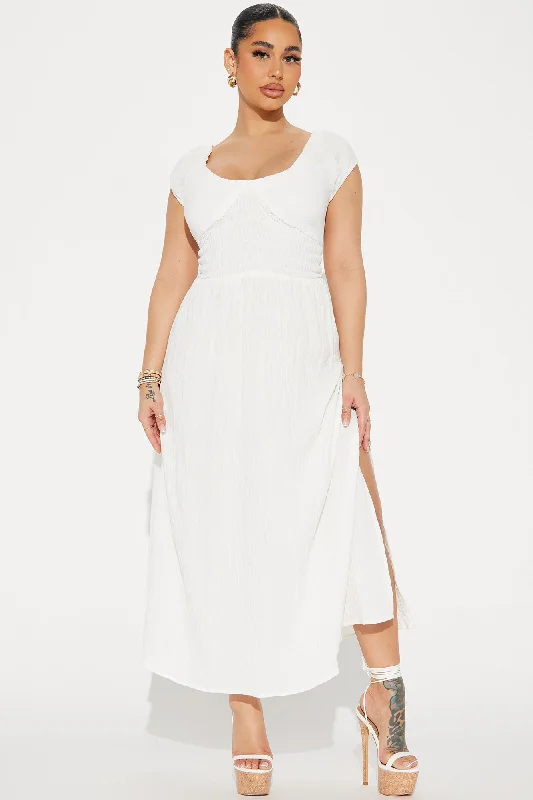 Leah Gauze Maxi Dress - White