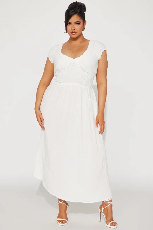 Leah Gauze Maxi Dress - White