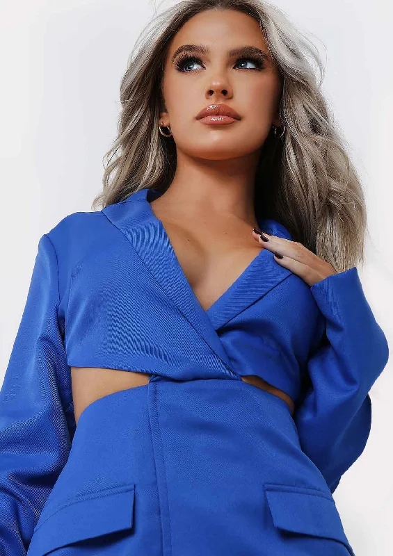 Lucinda Cobalt Cut Out Blazer Dress