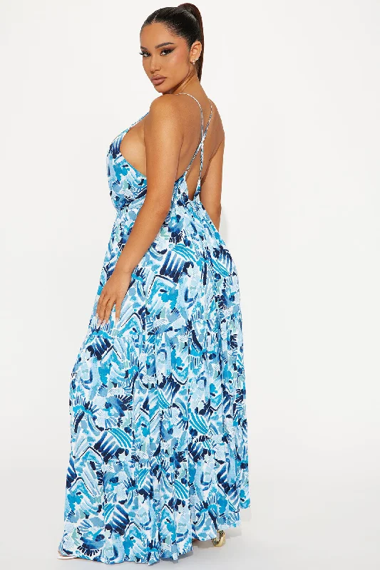 Maui Life Maxi Dress - Blue