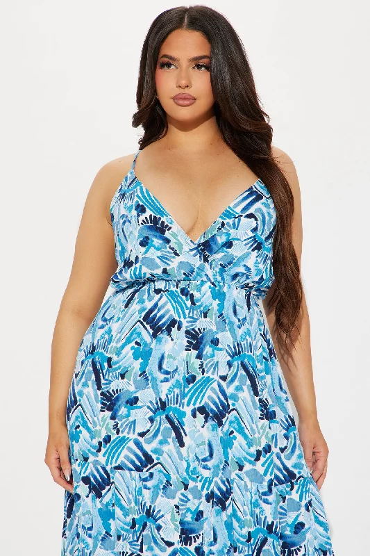 Maui Life Maxi Dress - Blue