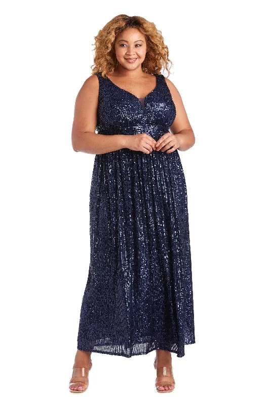 Nightway Plus Size Long Formal Sequins Gown 21923W