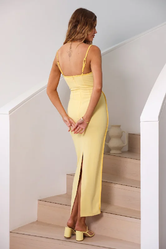 On The Way Maxi Dress Yellow