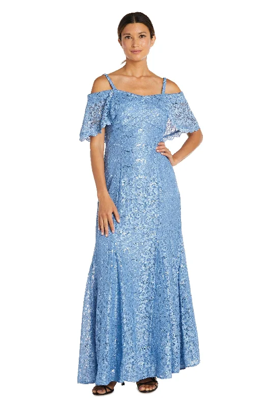 R&M Richards 2331 Long Formal Off Shoulder Lace Gown