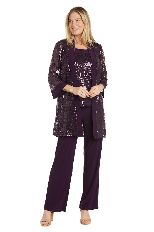 R&M Richards RM9761W Sequined Formal Pantsuit