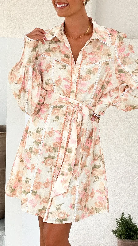 Rhea Mini Dress - Blossom Print