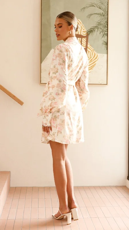 Rhea Mini Dress - Blossom Print