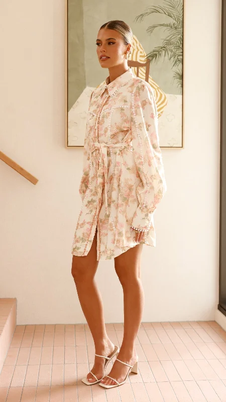 Rhea Mini Dress - Blossom Print