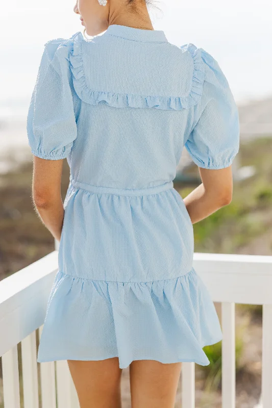 Stay Sweet Light Blue Ruffled Dress