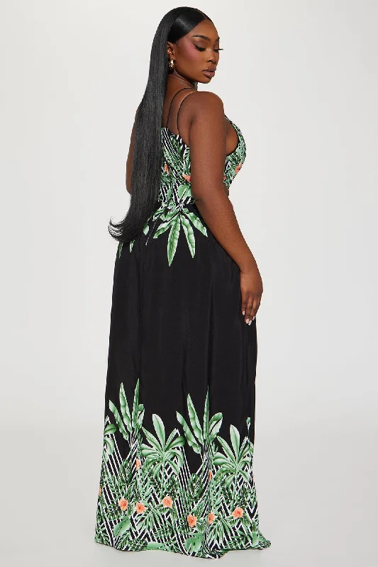 Tropic Time Maxi Dress - Black/combo