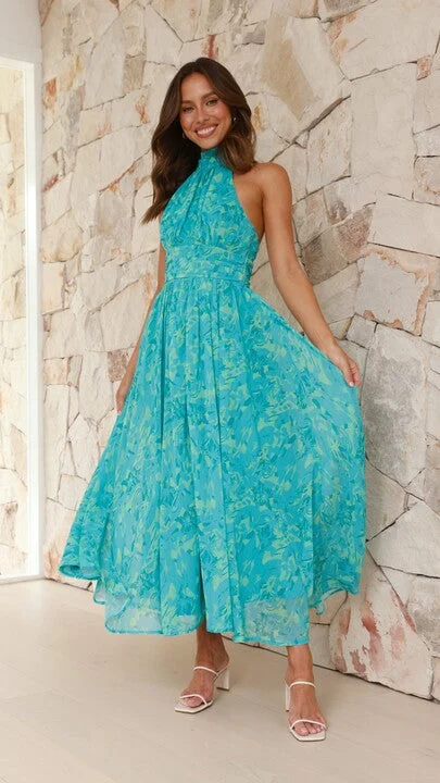 Zahava Maxi Dress - Green Floral