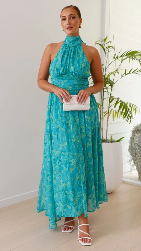 Zahava Maxi Dress - Green Floral