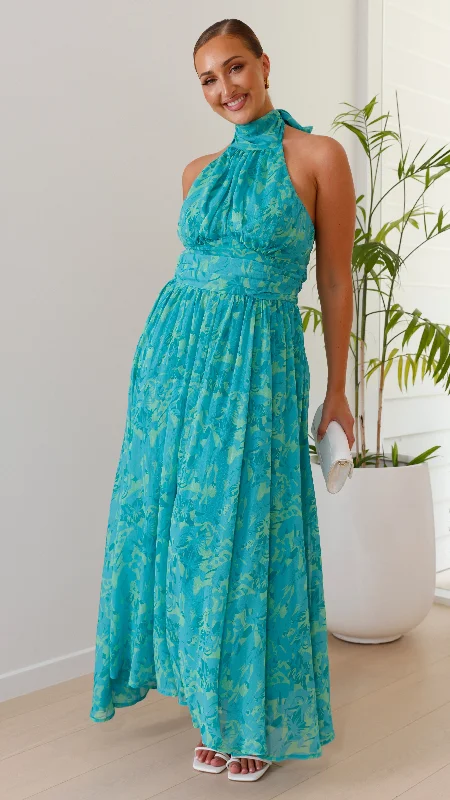 Zahava Maxi Dress - Green Floral