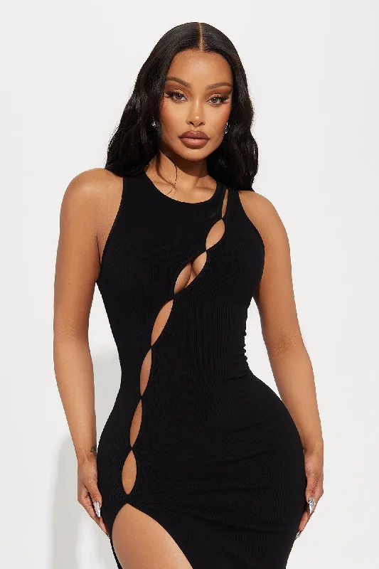 Zoey Cutout Maxi Dress - Black