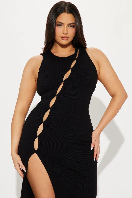 Zoey Cutout Maxi Dress - Black