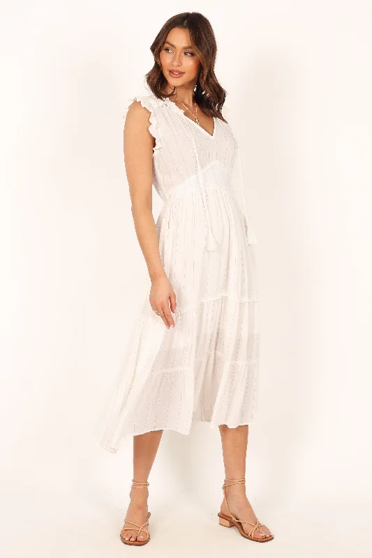 Courtney Maxi Dress - White Gold