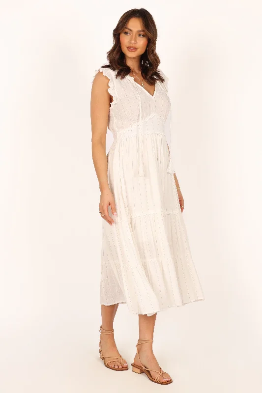 Courtney Maxi Dress - White Gold