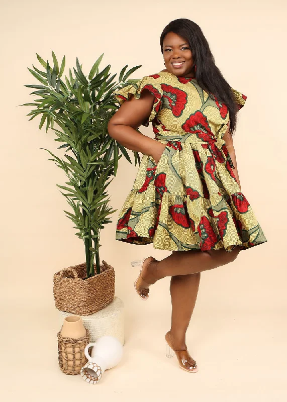 Elma African Print Dress