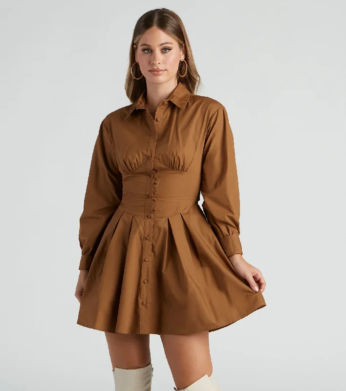 Fall Ritual Poplin Shirt Dress