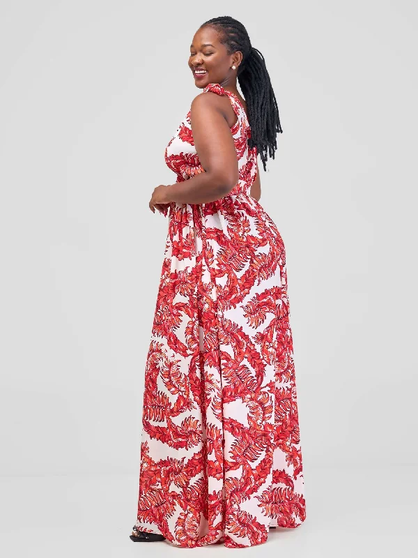 Kakiba Collections Cairo Dress - Red / White