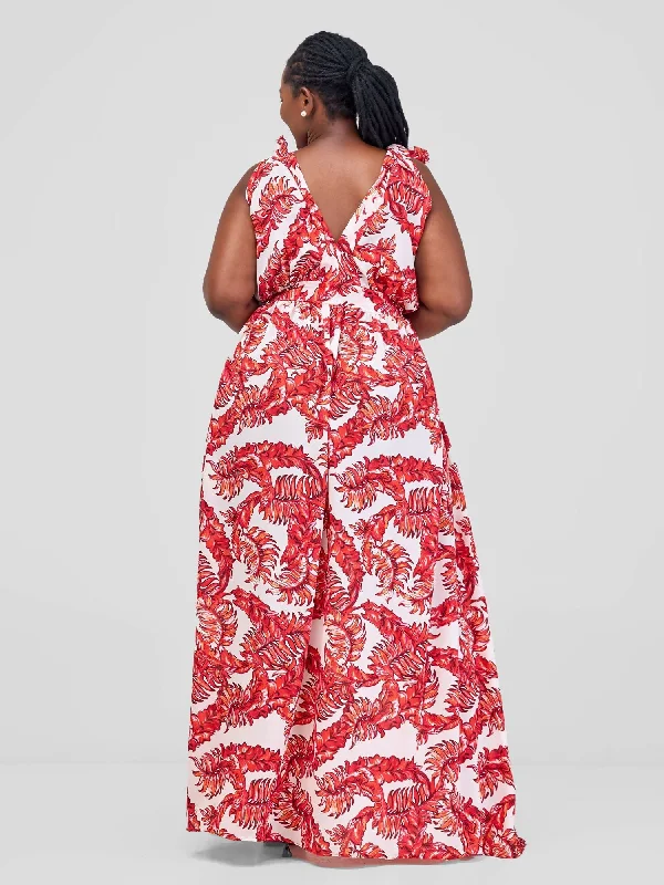 Kakiba Collections Cairo Dress - Red / White