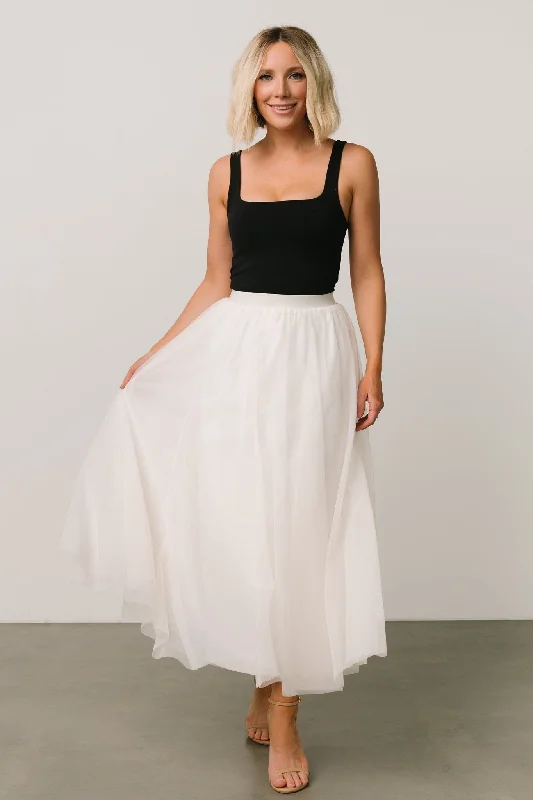 Mila Tulle Skirt | Cream