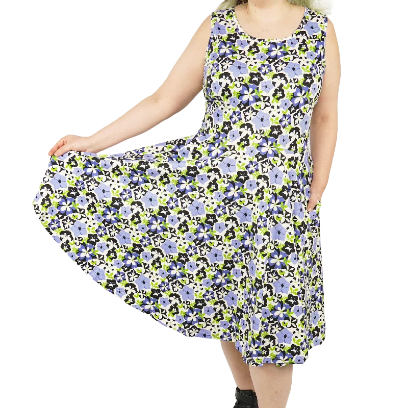 Petunias Sleeveless Twirl Dress [FINAL SALE]